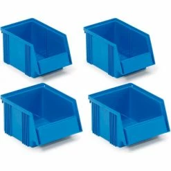 Hang and Stack Bins for Treston Mobile Panel Carts - Assorted Size Blue
