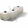 RomoTech 50 Gallon Plastic Storage Tank 82123919 - Square End with Flat Bottom