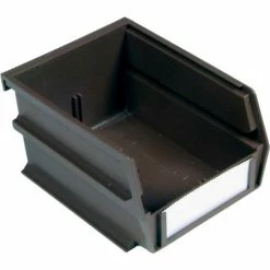 LocBin™ 4-1/8"L x 5-3/8"W x 3"H Brown Stacking, Hanging, Interlocking Polypropylene Bins, 6 CT -Containers & Organizers Sales Store TIT 3 210BR 6