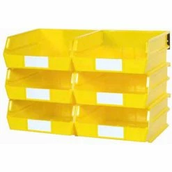 Triton Products LocBin Wall Storage, 3-235YWS, W/Rails, Large, Yellow (8 pc) -Containers & Organizers Sales Store TIT 3 235YWS