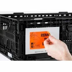 The Kennedy Group Kennedy Group Board Container Placard Label Holder IPX-9 2 Holes, w/"Place Label Here" 4-1/2 x 6-1/2 - Pkg Qty 100