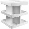 TrippNT White PVC Triple 360 Degree Rotating Shelf Station, 12"W x 12"D x 15"H