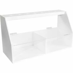 TrippNT™ White PVC and Acrylic Double Pipette Workstation, 18"W x 7"D x 10"H