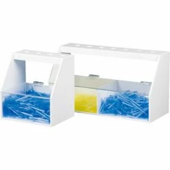 TrippNT™ White PVC and Acrylic Double Pipette Workstation, 18"W x 7"D x 10"H -Containers & Organizers Sales Store TPN trippnt50024 group