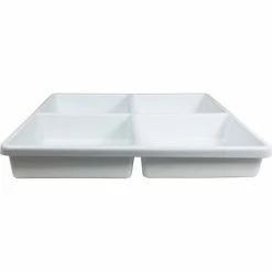 TrippNT White Polystyrene Big 4 Compartment Drawer Organizer, 19"W x 18"D x 2"H -Containers & Organizers Sales Store TPN trippnt50031 2