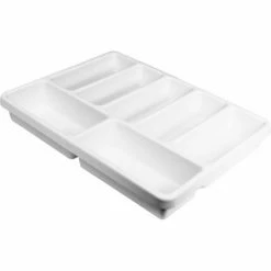 TrippNT™ White Polystyrene 7 Compartment Drawer Organizer, 17"W x 13"D x 2"H