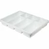 TrippNT™ White 7 Compartment Drawer Organizer, 17"W x 13"D x 2"H