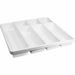 TrippNT™ White Big 7 Compartment Drawer Organizer, 19"W x 18"D x 2"H