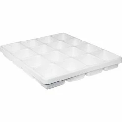 TrippNT™ White Polystyrene 16 Compartment Drawer Organizer, 19"W x 18"D x 2"H