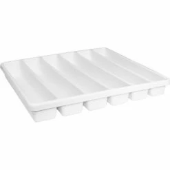 TrippNT™ White Polystyrene Big 6 Compartment Drawer Organizer, 19"W x 18"D x 2"H