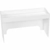 TrippNT White PVC 18" Step Shelf Station, 18"W x 7"D x 10"H