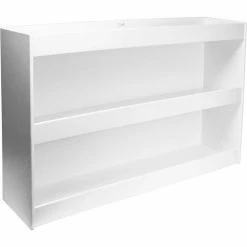 TrippNT™ White PVC Straight Triple Safety Shelf Station, 24"W x 6"D x 16"H