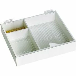 TrippNT™ White PVC 6" & 9" Pipette Box with Clear Lid, 12"W x 11"D x 3"H