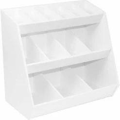 TrippNT™ White Lab Storage Bin Station with 13 Fixed Compartments, 12"W x 7"D x 12"H