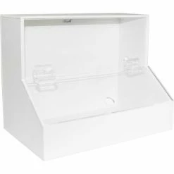 TrippNT™ White PVC/Acrylic Medium Dispensing Bin, 12"W x 8"D x 9"H