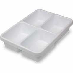 TrippNT™ 4-Pocket Drawer Organizer Plastic Tray, 14"W x 10"D x 3"H