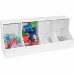 TrippNT™ White PVC/Acrylic X-Large Dispensing Bin with 4 Compartments, 26"W x 8"D x 9"H -Containers & Organizers Sales Store TPN trippnt50745 5