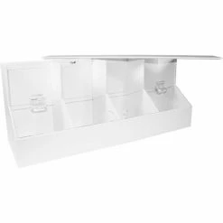 TrippNT™ White PVC/Acrylic X-Large Dispensing Bin with 4 Compartments, 26"W x 8"D x 9"H -Containers & Organizers Sales Store TPN trippnt50745 6