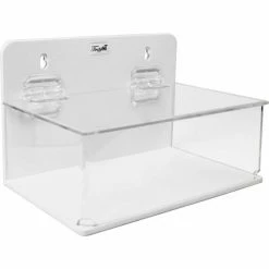 TrippNT™ Small Lab Supply Box with Lid, 9"W x 6"D x 6"H, White/Clear