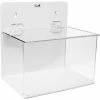TrippNT Large Lab Supply Box with Lid, 9"W x 6"D x 9"H, White/Clear
