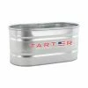 Tarter Farm & Ranch Tarter Galvanized Stock Tank 165 Gallon, 46-1/2 to 49-1/2"L x 46-1/2 to 49-1/2"W x 24"H