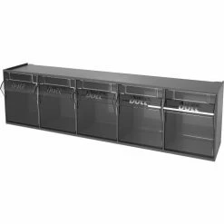 Bott 02513018.19 Tilt Bins 23-5/8" X 5-1/4" X 6-1/2" (5) Bins With Perfo Panel Fixing Bracket, Grey