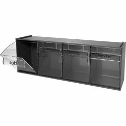 Bott 02513019.19 Tilt Bins 23-5/8" X 7" X 8-1/8" (4) Bins With Perfo Panel Fixing Bracket, Grey