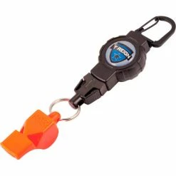 T-Reign Retractable Gear Tether with FOX40 Safety Whistle 0TBP-0201 - Carabiner