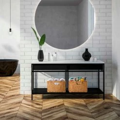 Seville Classic Foldable Handwoven Cube Storage Basket 2 Pack, Natural/Brown 10 Seville Classic Foldable Handwoven Cube Storage Basket 2 Pack, Natural/Brown -Containers & Organizers Sales Store WEB653 Lifestyle Bath 3000