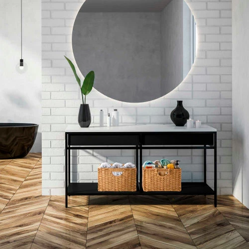 Seville Classic Foldable Handwoven Cube Storage Basket 2 Pack, Natural/Brown 4 Seville Classic Foldable Handwoven Cube Storage Basket 2 Pack, Natural/Brown - Image 4