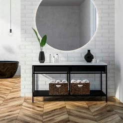 Seville Classic Foldable Handwoven Cube Storage Basket 2 Pack, Mocha -Containers & Organizers Sales Store WEB654 Beauty Bath 3000