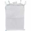 ShopTough Commercial FIBC Bulk Bags - Duffel Top, Spout Bottom 4000 Lbs Coated PP, 35 x 35 x 50 - Pack Of 1