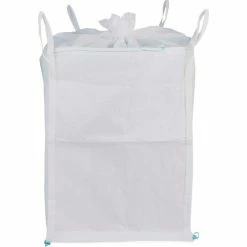 ShopTough Commercial FIBC Bulk Bags - Duffel Top, Spout Bottom 4000 Lbs Coated PP, 35 x 35 x 50 - Pack Of 5
