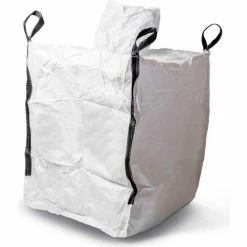 ShopTough Commercial FIBC Bulk Bags - Spout Top, Spout Bottom 3000 Lbs Uncoated PP, 35 x 35 x 70 - Pack Of 5