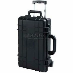 TZ Case Cape Buffalo Waterproof Utility Cases, Molded Utility Case w/Wheels, 22"L x 14"W x 9"H, Black