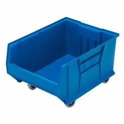 Quantum Storage Systems Quantum Mobile Hulk Plastic Stacking Bin, 18-1/4"W x 23-7/8"D x 12"H, Blue