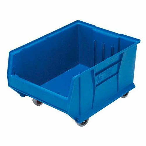 Quantum Storage Systems Quantum Mobile Hulk Plastic Stacking Bin, 18-1/4"W x 23-7/8"D x 12"H, Blue 1 Quantum Storage Systems Quantum Mobile Hulk Plastic Stacking Bin, 18-1/4"W x 23-7/8"D x 12"H, Blue